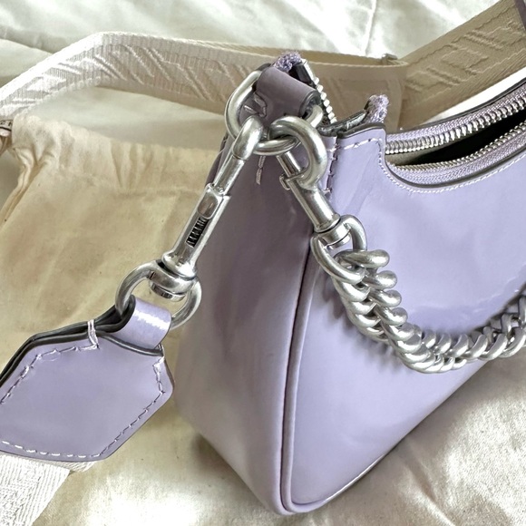 TORY BURCH Mini Leather Satchel Purse Small 151 Mercer Crescent Bag in Lavender - Picture 9 of 15